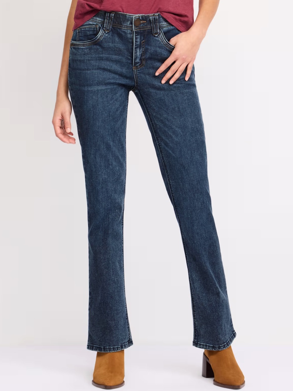 Democracy Ab Solution Itty Bitty Boot with 3D Bow Embroidery Jean